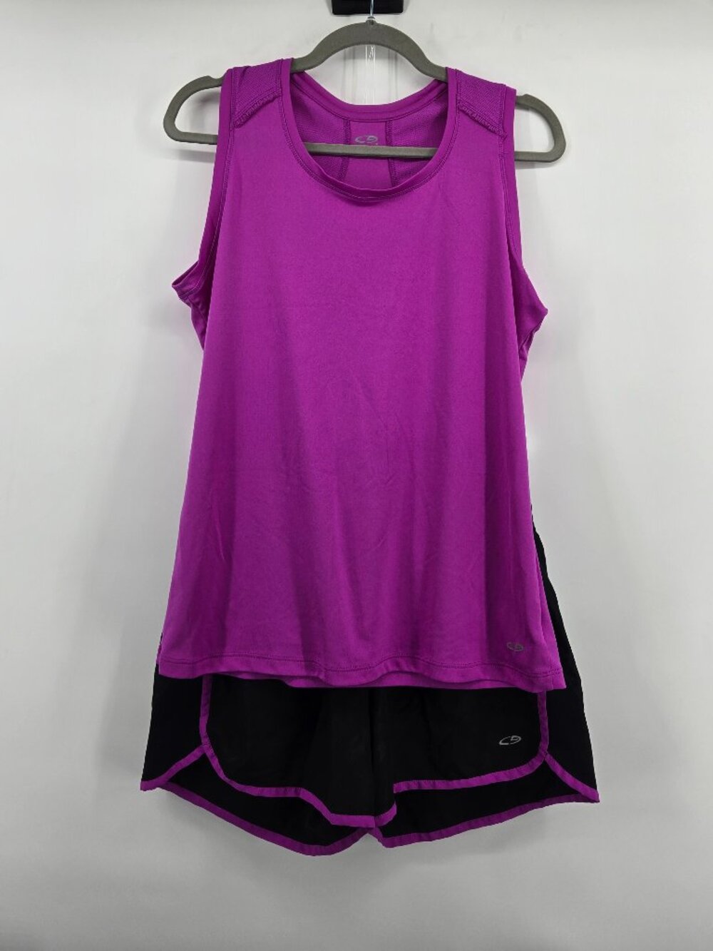 C9 by Champion 2 Piece Tank and Running Short Set - L Magenta/Black
